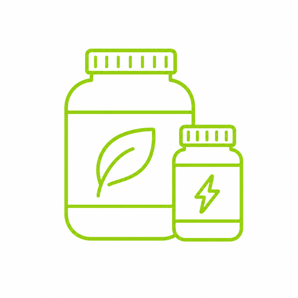 Line drawing of two supplement tubs.
